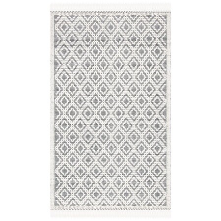 Safavieh 4 x 6 ft. Natura Hand Loomed Rectangle Area Rug Ivory & Black NAT860A-4